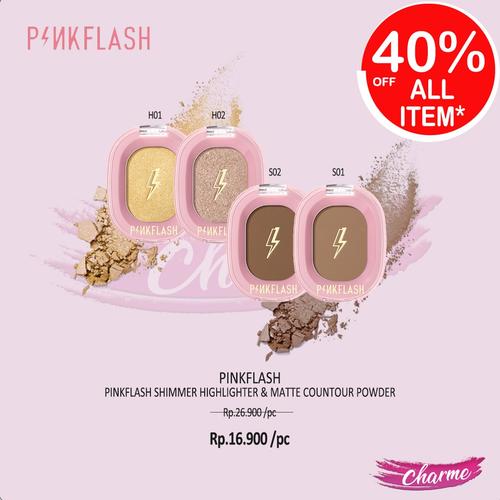 Gambar (READY &ORI) Pinkflash Shimmer Highlighter & Matte Countour Powder F02 - H02 MOONLIGHT dari Charme Official Store Kota Bekasi Tokopedia