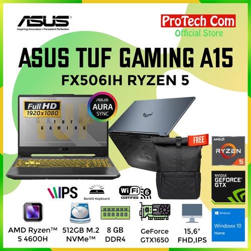 Foto Produk ASUS TUF GAMING A15 FX506IH RYZEN 5 4600H 8GB 512GB GTX1650 4GB W10 dari Protech Computer