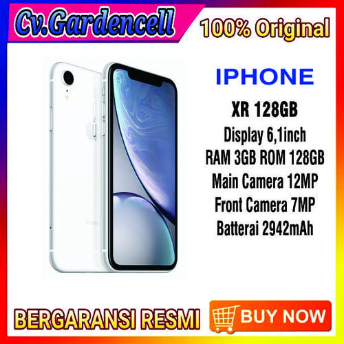 Foto Produk IPHONE XR 128GB GARANSI RESMI TAM/iBOX - BLACK dari Garden Cell Official