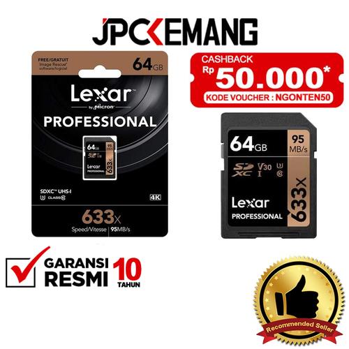 Foto Produk Lexar 64GB Professional UHS-I SDXC Memory Card GARANSI RESMI dari JPCKemang