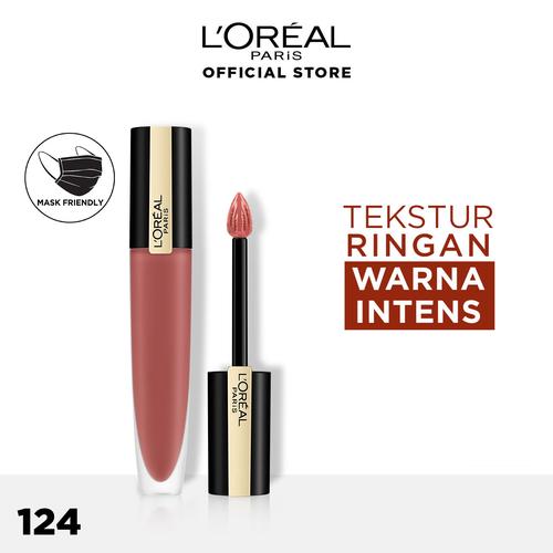Foto Produk L'Oreal Paris Liquid Lipstick Matte Rouge Signature Make Up - 124 dari L'oreal Paris
