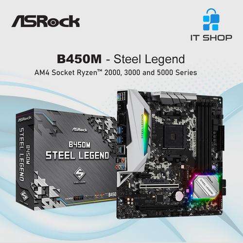 Foto Produk Motherboard Asrock B450M Steel Legend AM4 Socket dari IT-SHOP-ONLINE