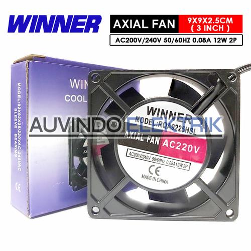 Jual COOLING FAN AC 220240V 9X9X2.5CM 9cm 3.5 inch WINNER KIPAS