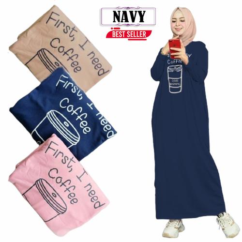 Foto Produk Maxy gamis wanita muslimah gamis terbaru baju muslimah daster wanita - Navy dari Micci Fashion