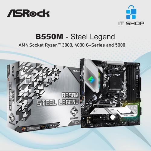 Foto Produk Motherboard Asrock B550M Steel Legend - AMD AM4 dari IT-SHOP-ONLINE