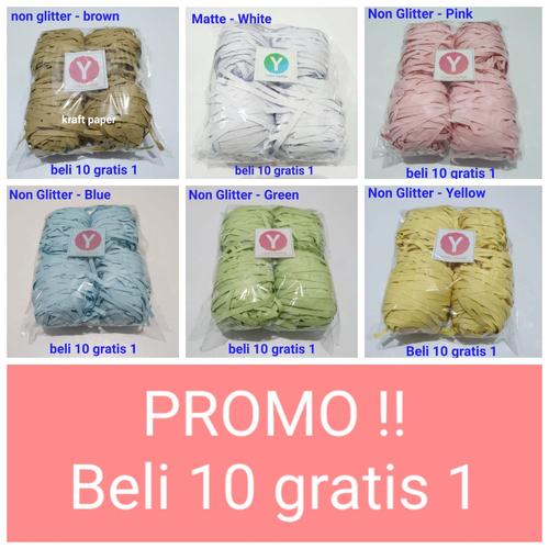 Foto Produk shredded paper/kertas cacah/serut/alas kado/packing-75gr-non glitter dari Yora Paper