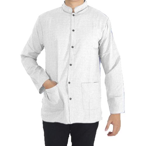 Gambar GARAF SALMAN KOKO MUSLIM PRIA LENGAN PANJANG ATASAN MUSLIM SLIMFIT - Putih, M dari Garaf Official Jakarta Barat Tokopedia