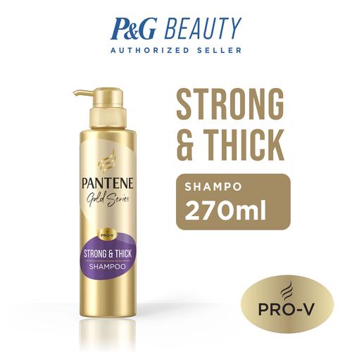Promo Pantene Shampoo Gold Series Strong and Thick 270 ml P&G