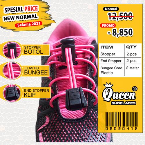 Foto Produk Tali sepatu elastis lock laces elastic tali karet sepatu dari JAYER. Elastic Rubber