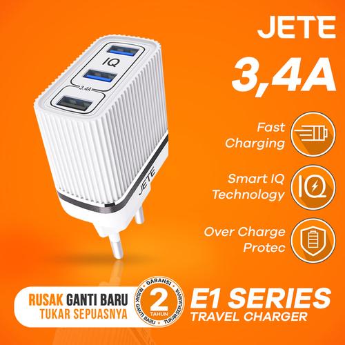 Foto Produk Charger JETE E1 3.4A 3 USB Output Fast Charging dari JETE Official Surabaya