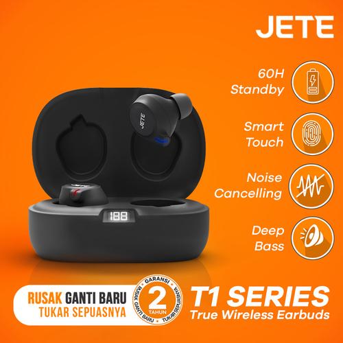 Foto Produk TWS I Headset Bluetooth I Earphone Wireless JETE T1 with LED Display dari JETE Official Surabaya