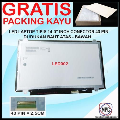 Foto Produk LCD LED 14.0 14 Inch SLIM 40 PIN dari Mega Perkasa Computer