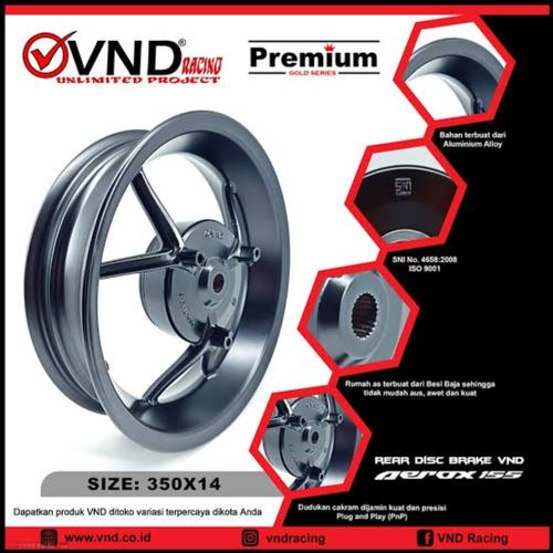 Foto Produk PAKETAN VELG VND CAKRAM BELAKANG DAN SELANG REM SET KTC NMAX dari Motochiefdotnet
