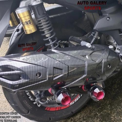Jual Tutup Cover Knalpot All New Nmax 2020 Carbon NEMO - ZORRO, CARBON