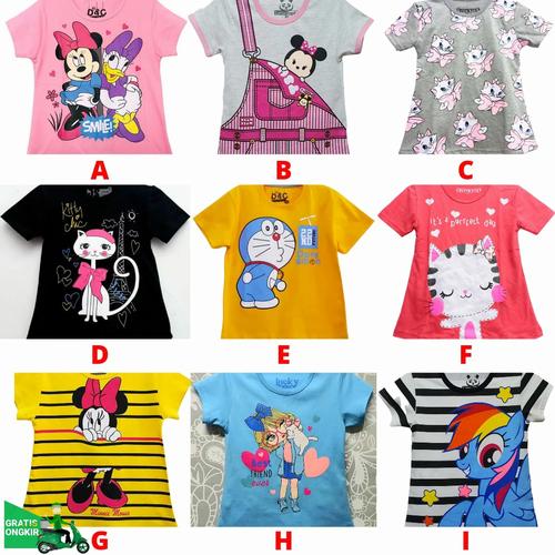 Foto Produk Kaos Anak Perempuan Lucu SIze 7-10 Tahun dari Posikids