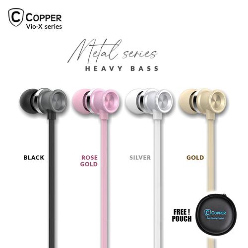 Foto Produk COPPER METAL Series Earphone/Headset/Handsfree CP012 - Putih dari Copper Indonesia
