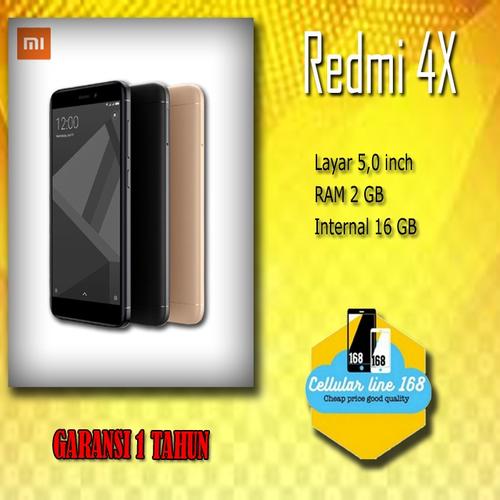Foto Produk Xiaomi Redmi 4X Ram 2Gb Rom 16Gb Gold - Garansi Distributor 1 Tahun dari cellularline168