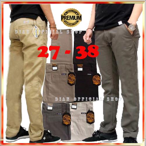 Foto Produk Celana Chino Panjang Pria Premium Hitam Abu Krem Big Size Jumbo Kasual - Hitam, 27 dari Dian Official Shop.
