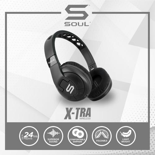 Foto Produk SOUL X-TRA Wireless Bluetooth Over-Ear Headphone - Hitam dari Soul official