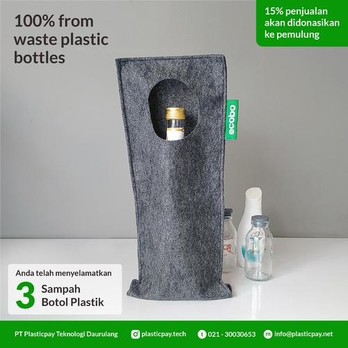 Gambar Bottle Botol Wine Bag - Modern Recycle Product Plasticpay - Abu-abu dari Plasticpay Store Kota Tangerang Tokopedia
