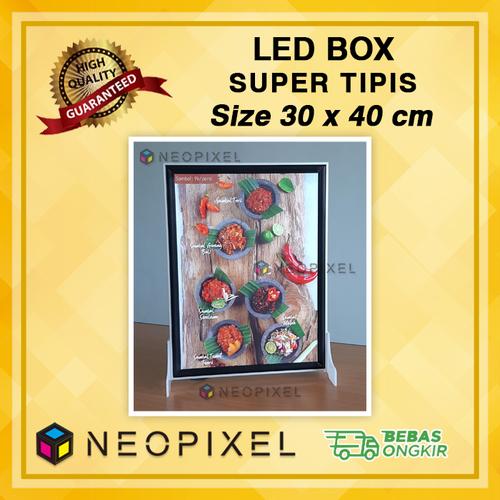 Jual Neon box super tipis uk 30x40 cm Neon box menu cafe termasuk ...