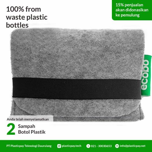 Gambar Pouch bag kantong multifungsi - Modern Recycle Product Plasticpay - Abu-abu dari Plasticpay Store Kota Tangerang Tokopedia
