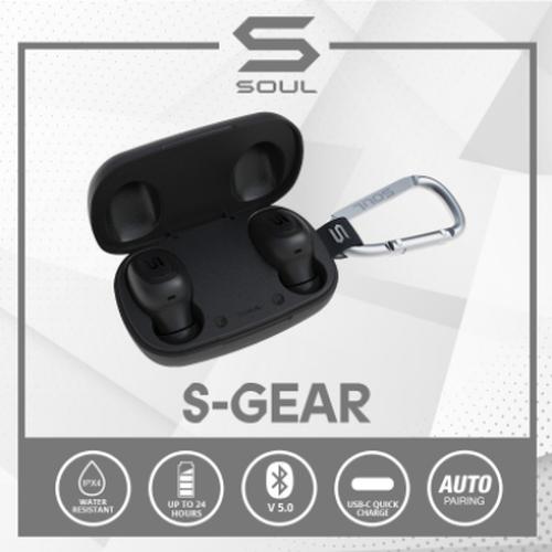 Foto Produk SOUL S-GEAR True Wireless Earphones Waterproof Bluetooth v. 5.0 - Hitam dari Soul official