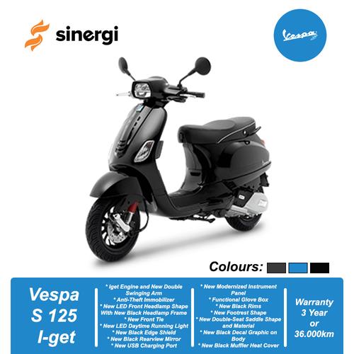 Foto Produk VESPA S 125 I-GET - TANGERANG, DEPOK DAN BEKASI - Black Vulcano dari Vespa