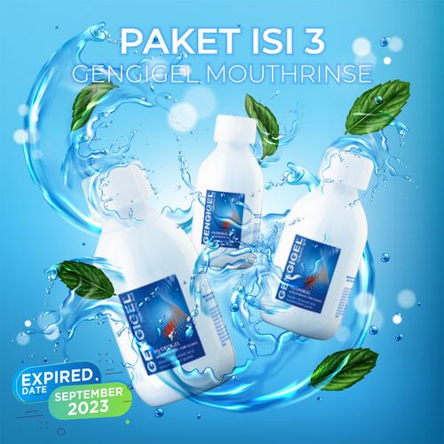 Foto Produk PAKET ISI 3 Obat Sariawan dan Radang Gusi Gengigel Mouthrinse Obat Kum dari Millennium Pharmacon Int
