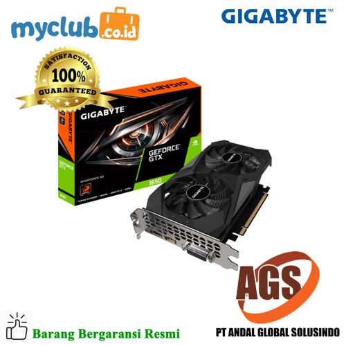 Foto Produk Gigabyte VGA GV-N1656WF2-4GD GeForce® GTX 1650 D6 WINDFORCE 4G dari Myclub