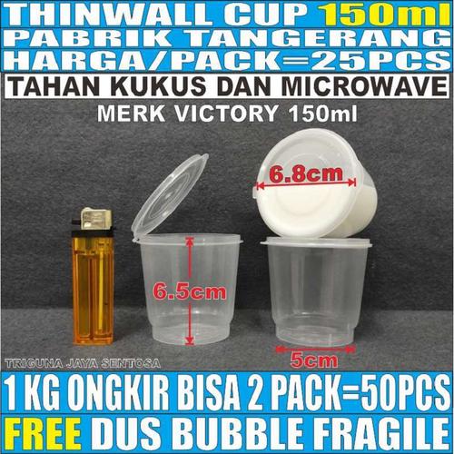 Foto Produk Cup puding 150ml 25pcs tempat selai gelas eskrim slime sambal merpati dari Triguna Jaya Sentosa Trifinity