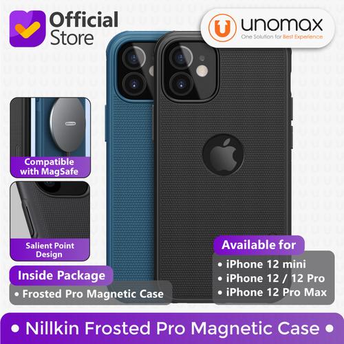 Foto Produk Case iPhone 12/mini/Pro/Pro Max Nillkin Frosted Pro Magnetic MagSafe - 12 Pro Max, Black dari unomax