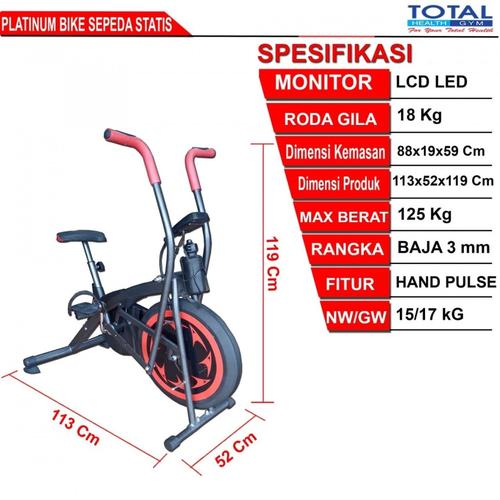 Jual ALat Fitness Sepeda Statis Platinum Bike in Murah Bisa