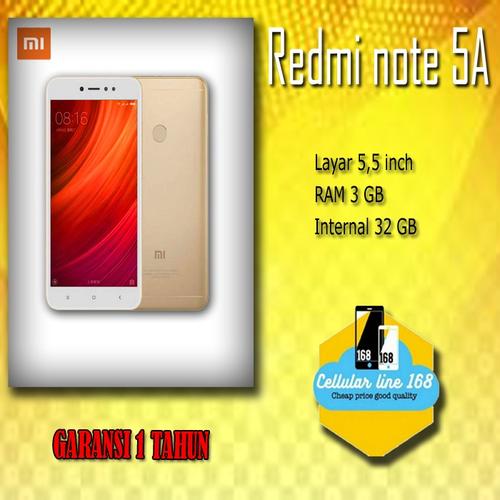 Foto Produk Xiaomi Redmi Note 5A Ram 3GB Rom 32GB GB Garansi 1 Tahun dari cellularline168