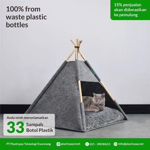Gambar Teepees bed bermain kucing anjing - Modern Recycle Product Plasticpay - Abu-abu dari Plasticpay Store Kota Tangerang Tokopedia