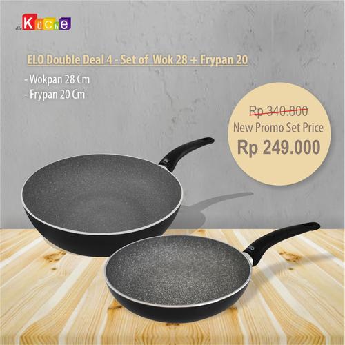 Foto Produk ELO Double Deal 4 - Set of Wok 28 + Frypan 20 dari Diekuche Fackelmann