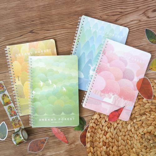Foto Produk Dreamy Forest Spiral Ruled Notebook B5 dari Pinkabulous