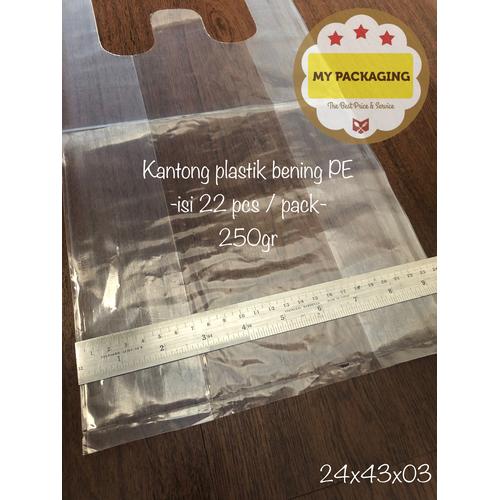 Foto Produk Kantong plastik BENING ukuran 24cm - 250Gr/pack isi 30pcs - dari My Packaging