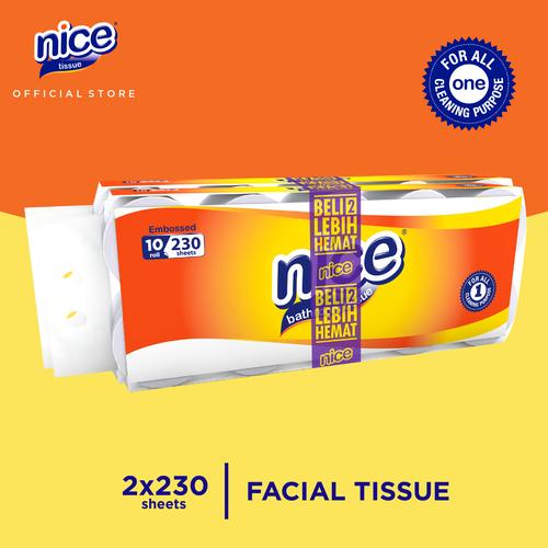Foto Produk Beli 2 Lebih Hemat - Nice Tissue Toilet Roll Emboss 230 Sheets 10 Roll dari Paseo Tissue Official