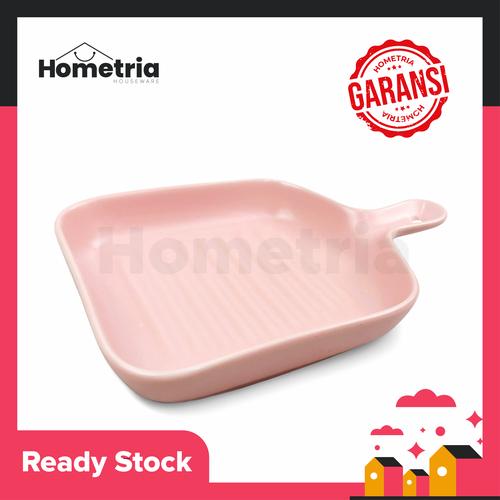 Foto Produk Ceramic plate handle piring saji keramik - Pink dari Hometria