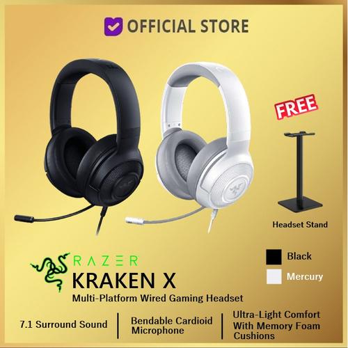 Foto Produk Razer Kraken X Mercury Black Multi Platform Gaming Headset - Black, Headset Only dari DUNIA COMPUTER & SERVICE