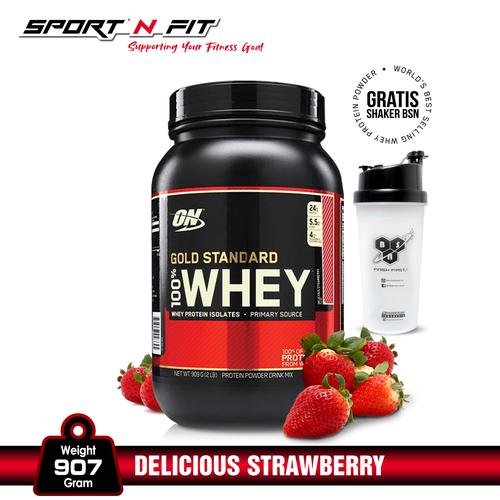 Foto Produk Optimum Nutrition 100% Whey Gold Standard 2Lb Delicious Strawberry dari Sport N Fit