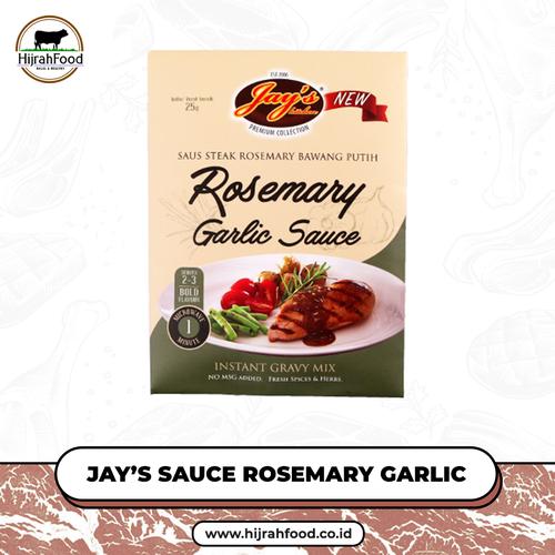 Gambar Jay's Gravy Mix Steak Sauce / Saus Mushroom / Black Pepper / Rosemary - Rosemary Garlic dari Hijrahfood Meatshop Jakarta Timur Tokopedia