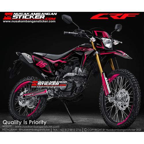 Foto Produk Stiker CRF Hitam Grafis Pink dari Nusakambangan Sticker01