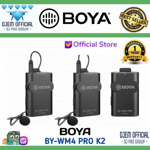 Jual BOYA BYWM4 Pro K2 Wireless Microphone Camera Smartphone Mic Boya