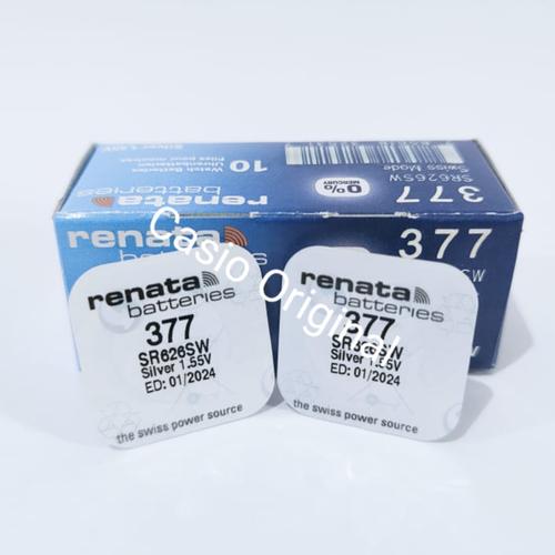 Gambar Baterai Jam Tangan Renata 377 626 SR626 SR626SW Original Battery dari Casio Original Jakarta Pusat Tokopedia