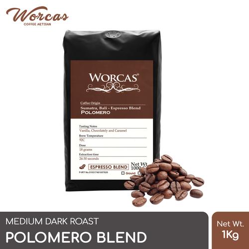 Foto Produk Kopi Polomero Espresso Blend 1 Kg (Biji/Bubuk) | Worcas Coffee - KOPI BIJI dari WORCAS COFFEE