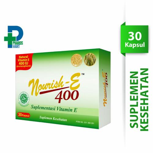 Foto Produk Nourish-E 400 IU Vitamin E Supplemen Kesehatan - 30 Soft capsules dari Pharos Official Store