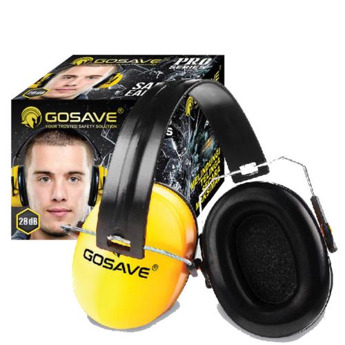 Jual Ear Muff Pro Earmuff 28db Kuning Pelindung Telinga Gosave