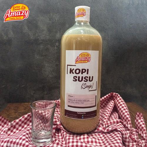 Gambar Amazy Kopi Susu Single 1 Liter botol kaca dari AMAZY FAMILY RESTO Jakarta Selatan Tokopedia